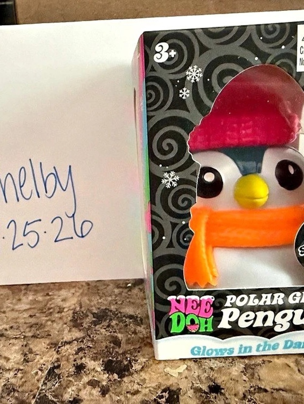 NeeDoh Polar Glow Penguin Glow-in-the-Dark Penguin NWT